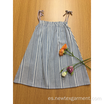 vestido casual a rayas de niñas con forma de rayas